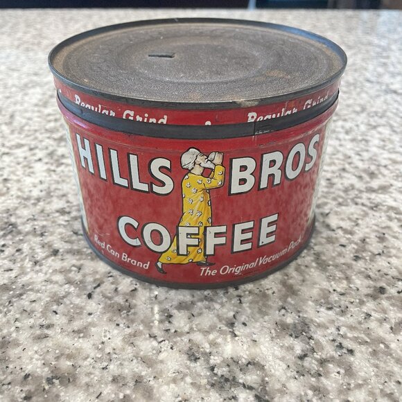 Vintage Hills Bros Coffee Tin - Picture 1 of 5